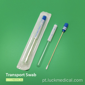 Transporte Swab Wooden Stick Cotton Tip FDA